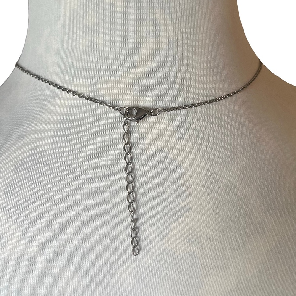 White Missionary “The Field Is Ready to Harvest” Silver Bar Necklace - Picture 3 of 3